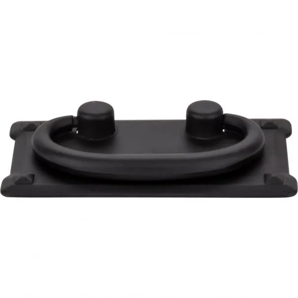 3" CENTER-TO-CENTER MATTE BLACK RECTANGLE VERONA CABINET DROP PULL #R1011MB