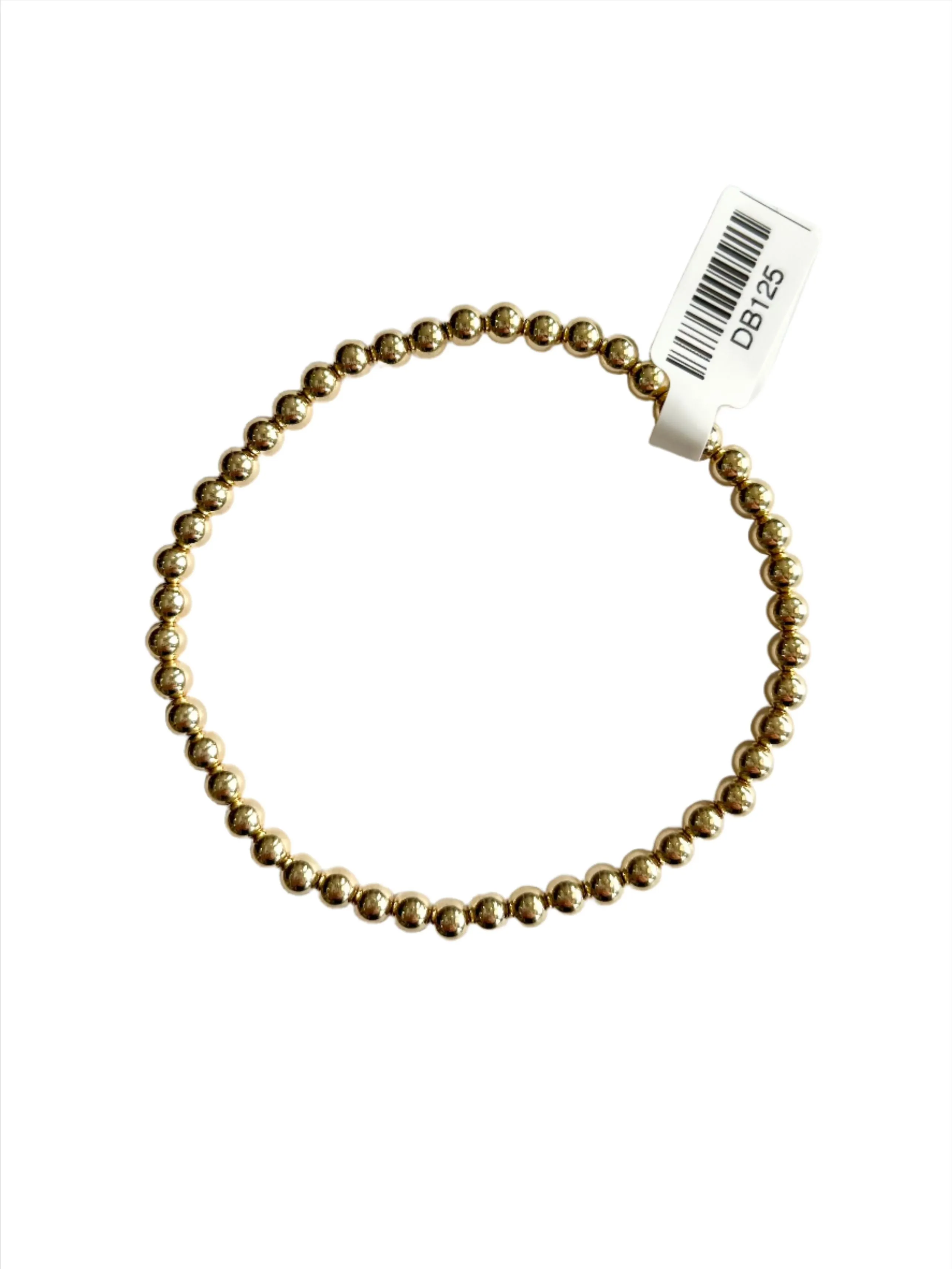 4mm Gold Filled Beaded Bracelet