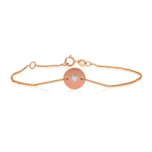 9ct Rose Gold Diamond Bracelet