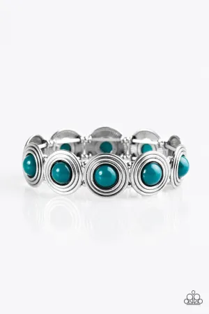 Adventurously Amazon Blue and Silver Bracelet - Paparazzi Accessories