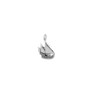 Antique Finish Boat Pendant (Silver)