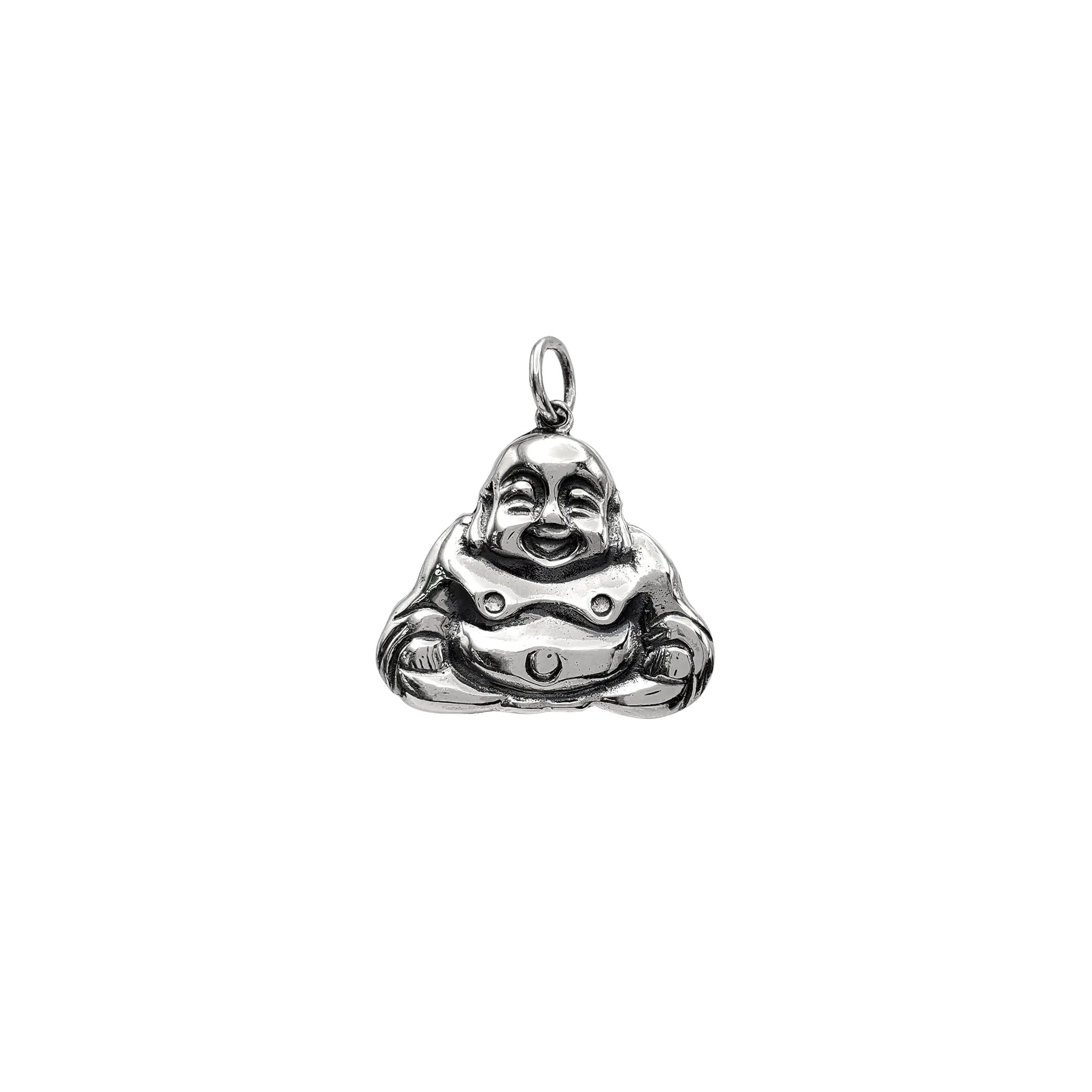 Antique Finish Buddha Pendant (Silver)