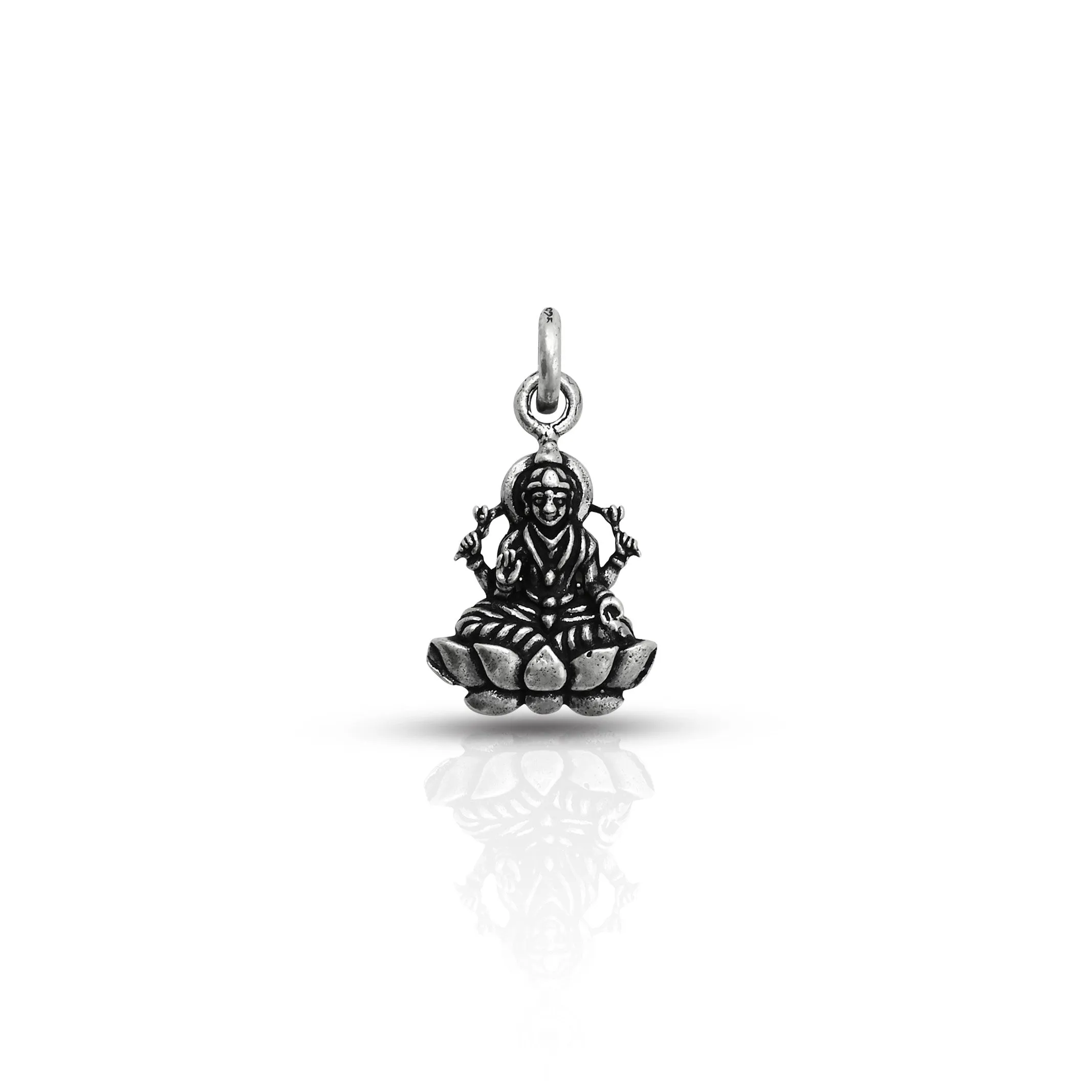 Antique Oxidized 925 Silver Lucky Mahalakshmi Pendant