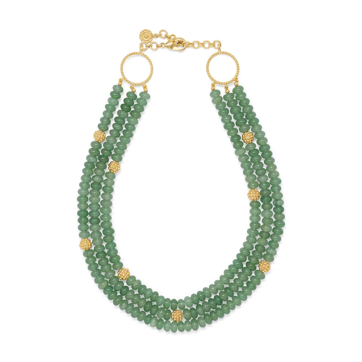 Berry & Bead Triple Strand Necklace - Meadow Jade