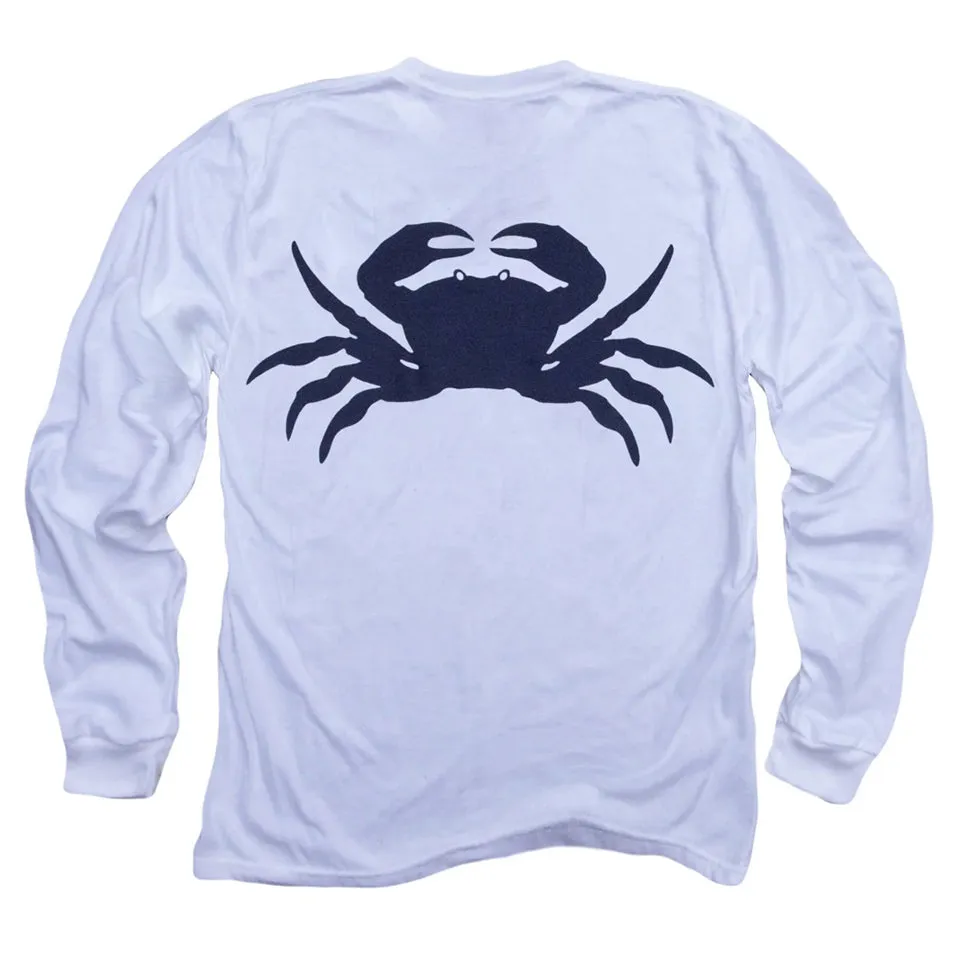 Blue Crab Long Sleeve Light Shirt (w/ Free Necklace)