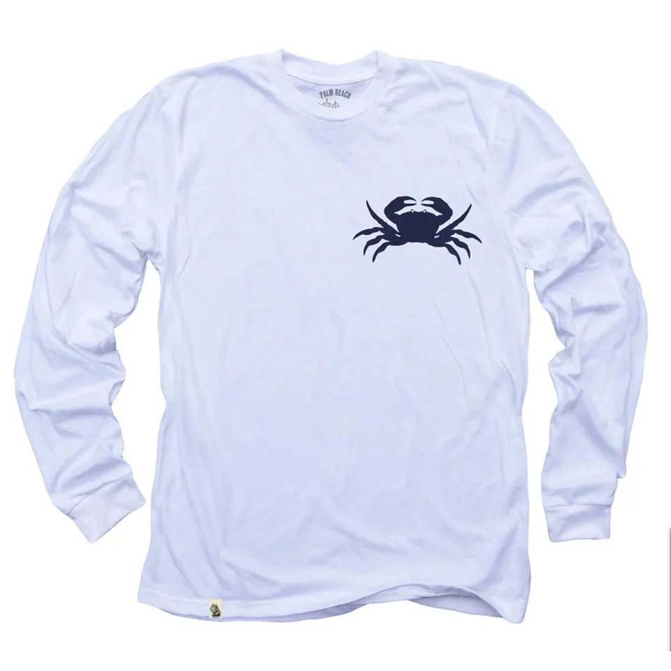 Blue Crab Long Sleeve Light Shirt (w/ Free Necklace)