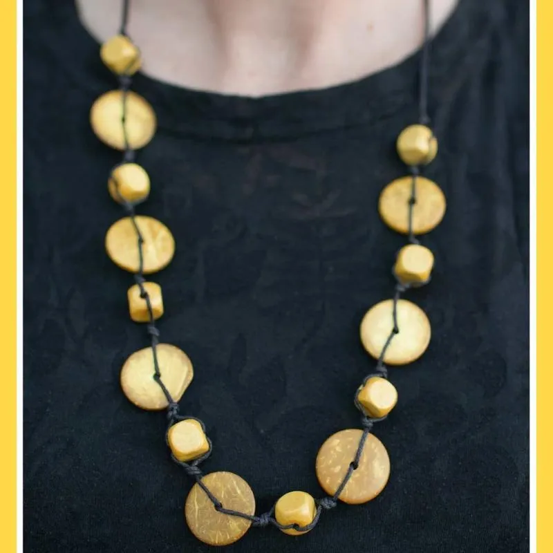 Boardwalk Beauty Yellow Necklace