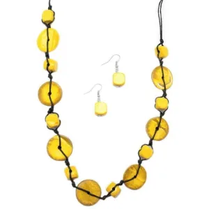 Boardwalk Beauty Yellow Necklace