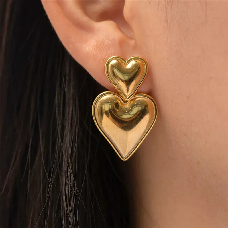 Bossy Diva Heart Drop Earrings | Huggie Hoop Heart Earrings | Heart Earrings | Quirky Jewelry | Fun fashion jewelry