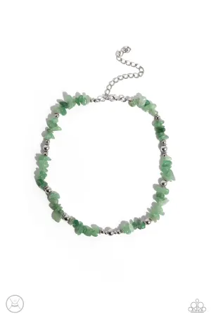 Carved Confidence - Green Necklace - Paparazzi Accessories