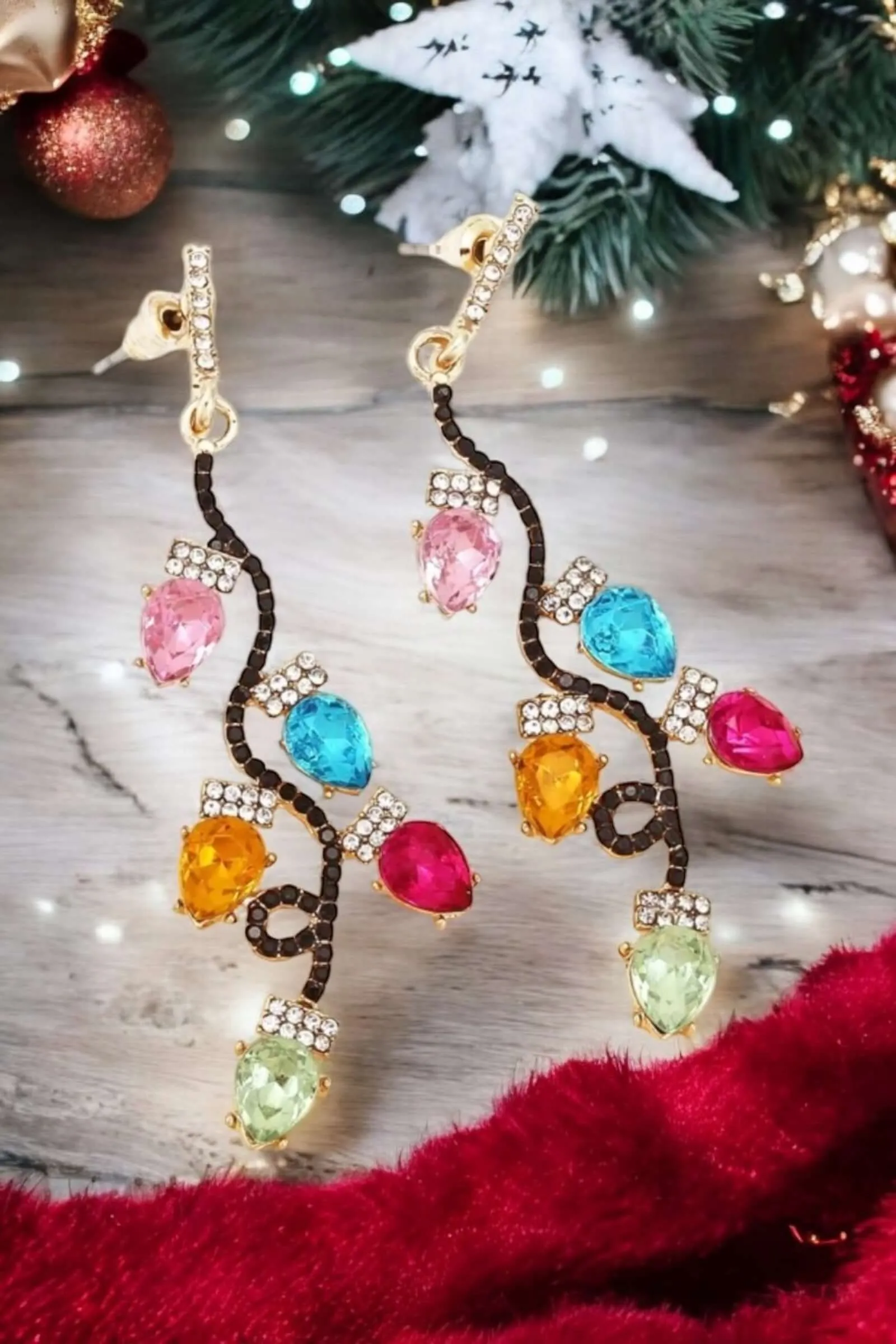 CHRISTMAS LIGHT SHOW EARRINGS