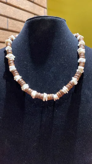 Coconut & Puka Shell Necklace