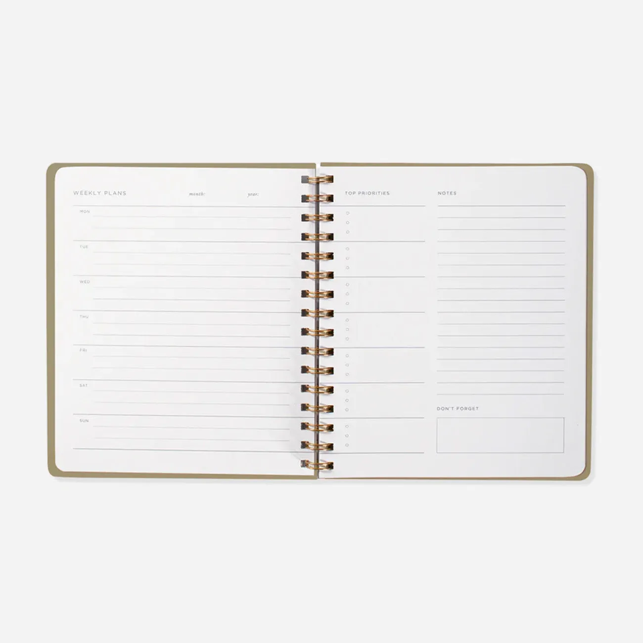 Cognac Non-Dated Weekly Planner