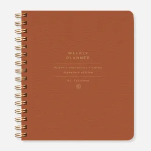 Cognac Non-Dated Weekly Planner