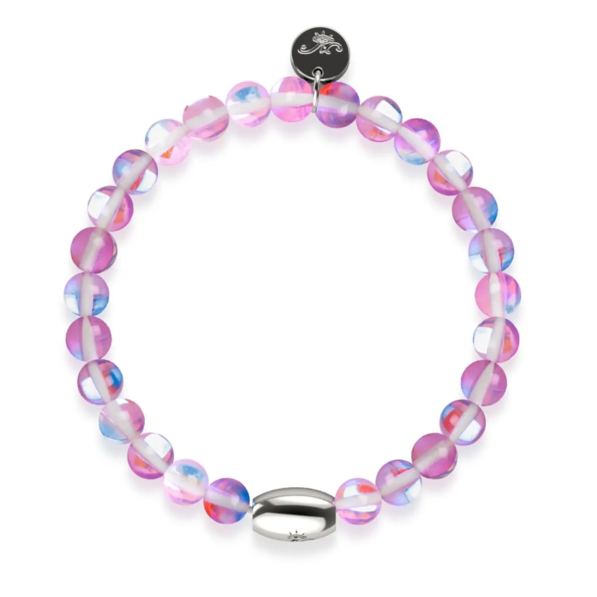 Cosmic Purple Crystal | .925 Sterling Silver | Galaxy Glass Bead Bracelet