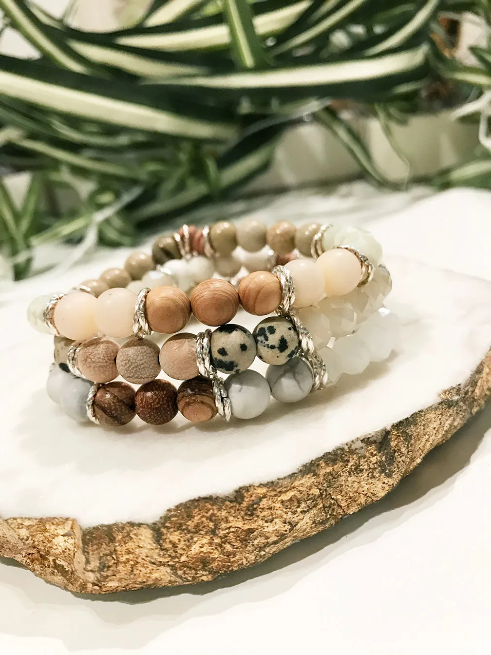 custom therapy bracelet stack - TH-3X-07-BR