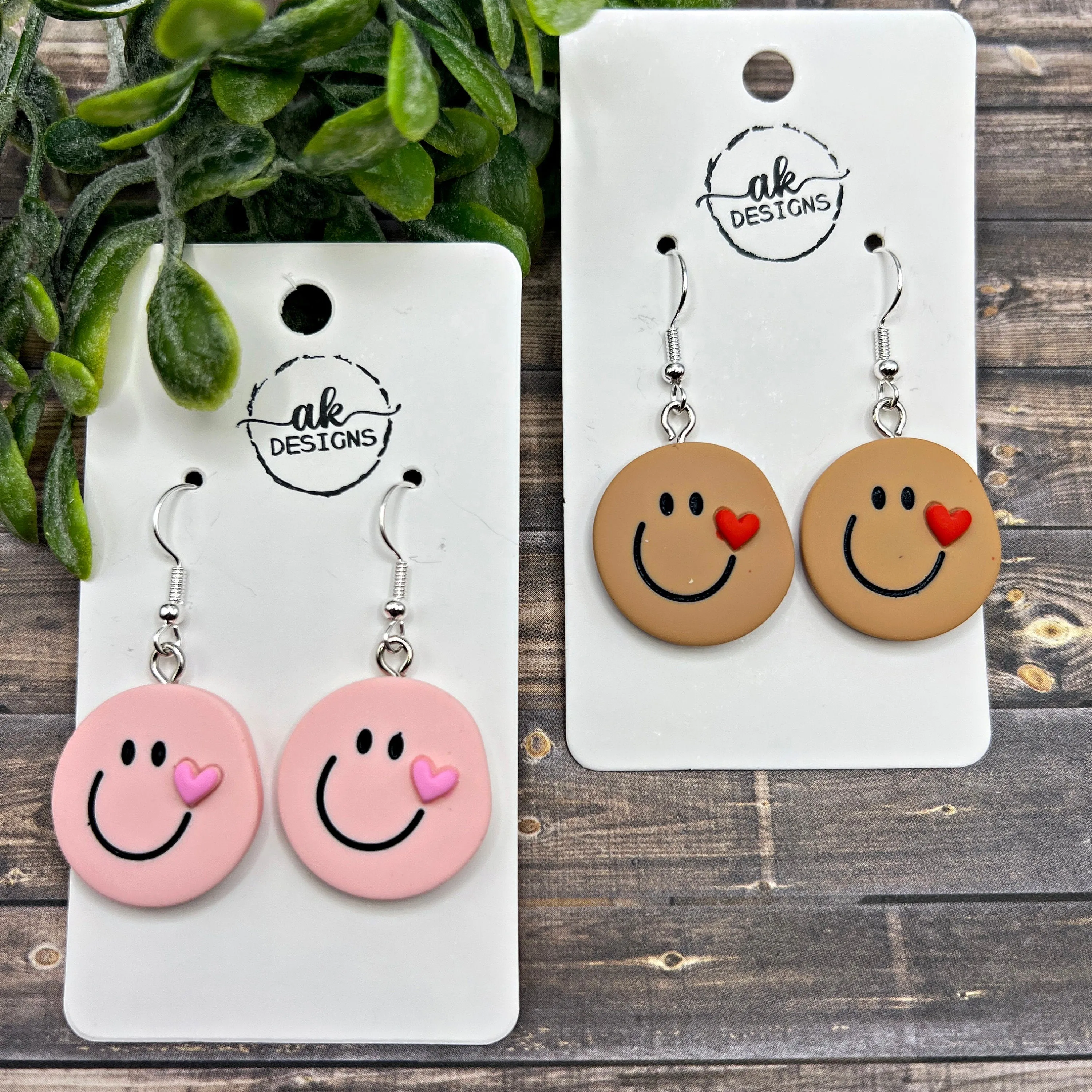 Cute Smiley Face Earrings, 7 Color Choices, Hypoallergenic, Lightweight, Adorable