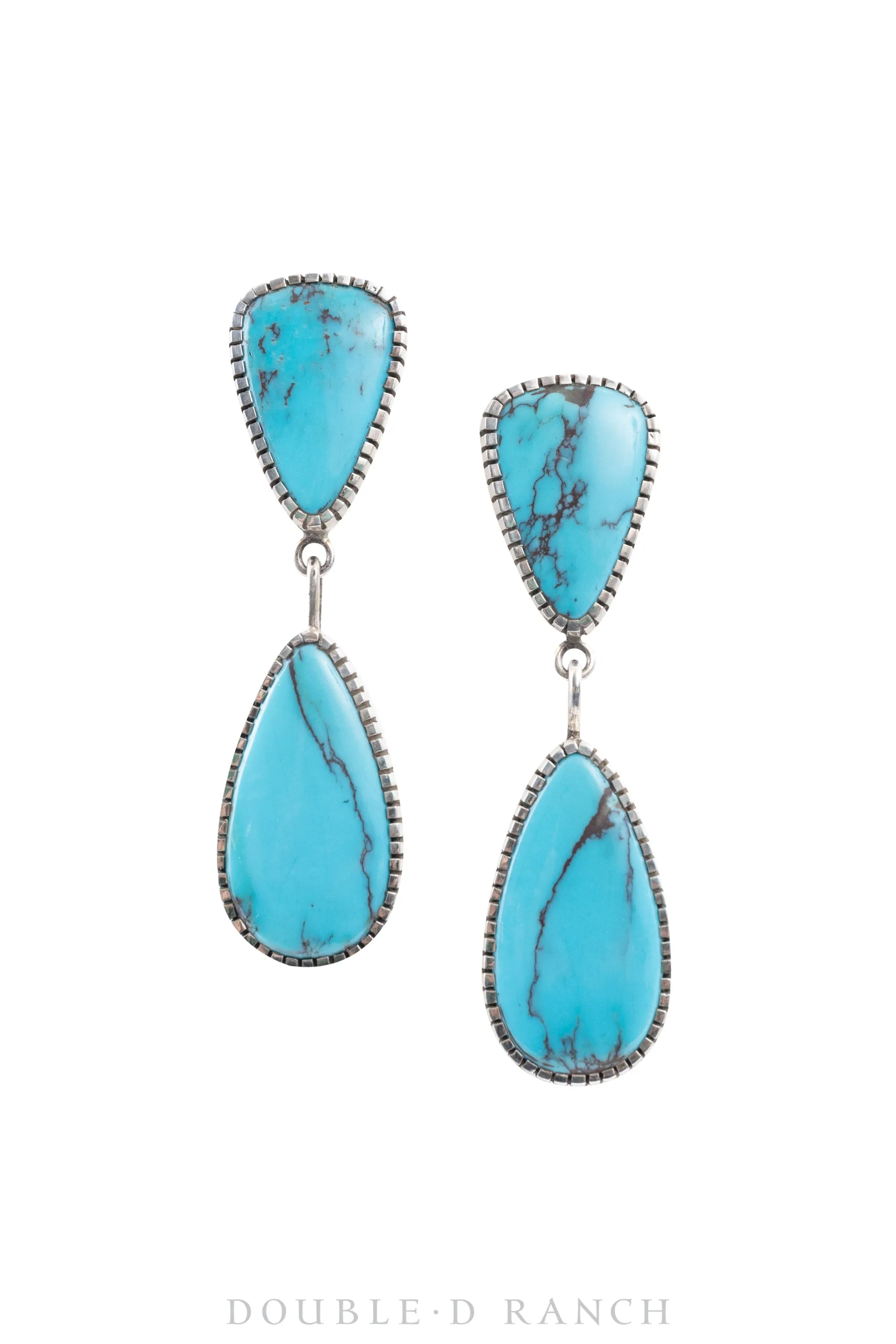 Earrings, Drop, Turquoise, Hallmark, Contemporary, 1421