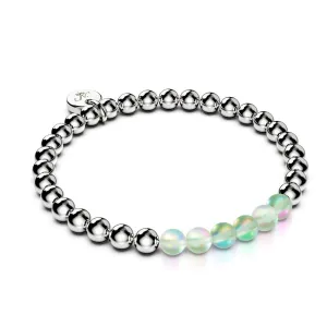 Emerald | Silver | Mermaid Glass Expression Bracelet