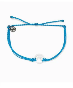 Enamel White Wave Bracelet Neon Blue