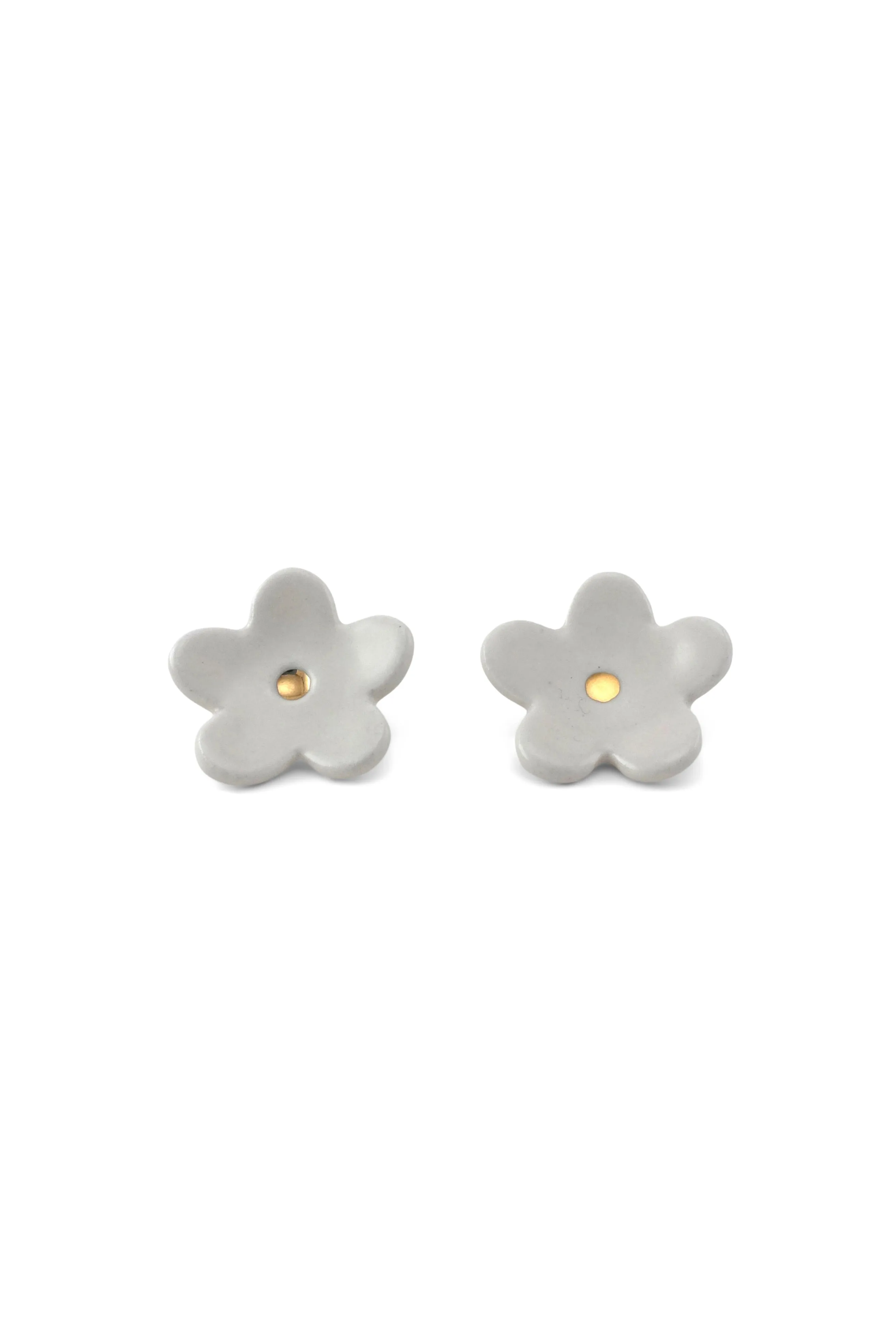 Flower Earrings - Creme