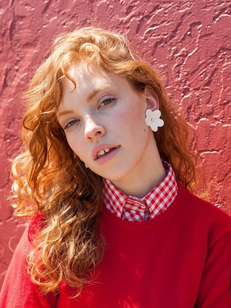 Flower Earrings - Creme