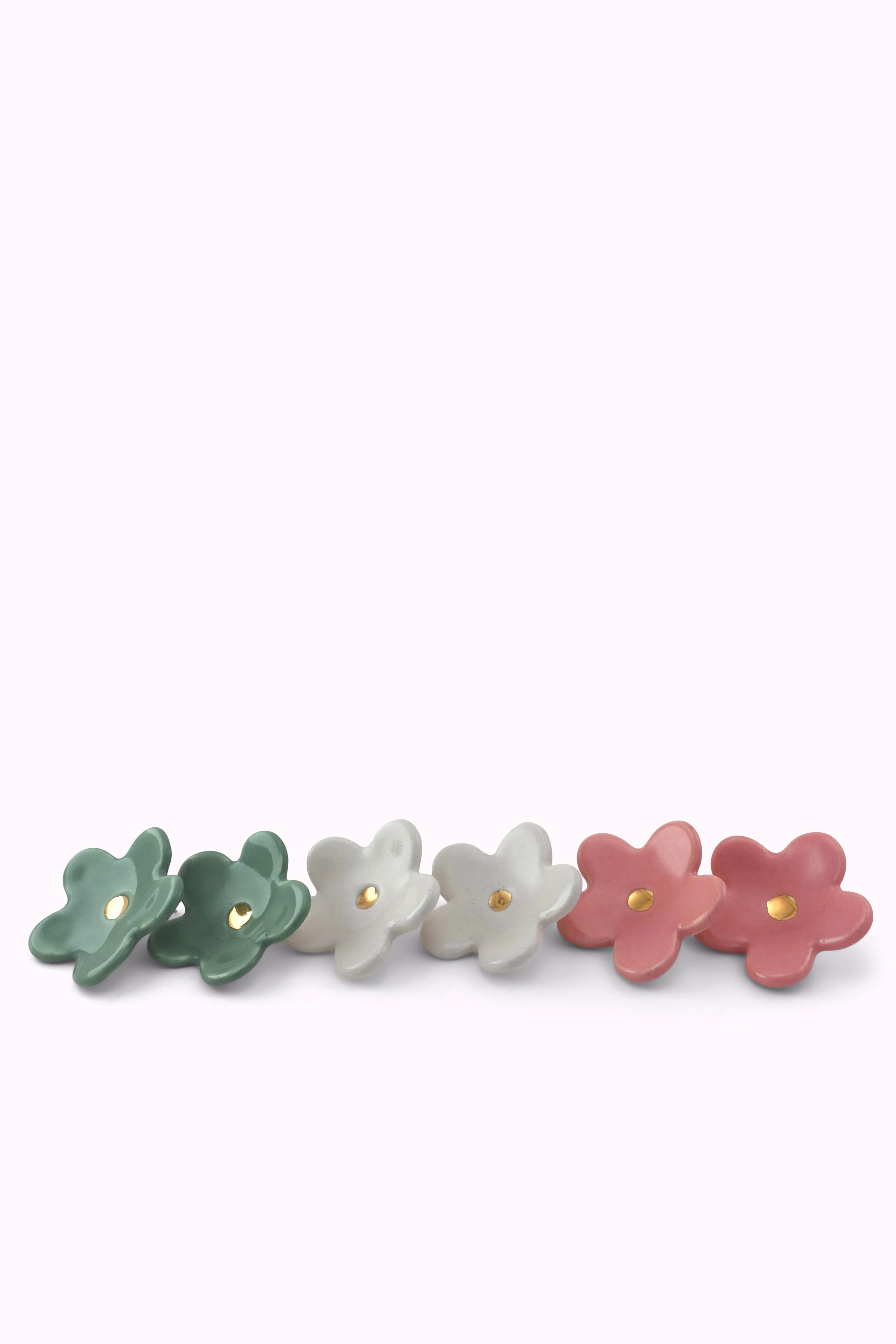 Flower Earrings - Creme