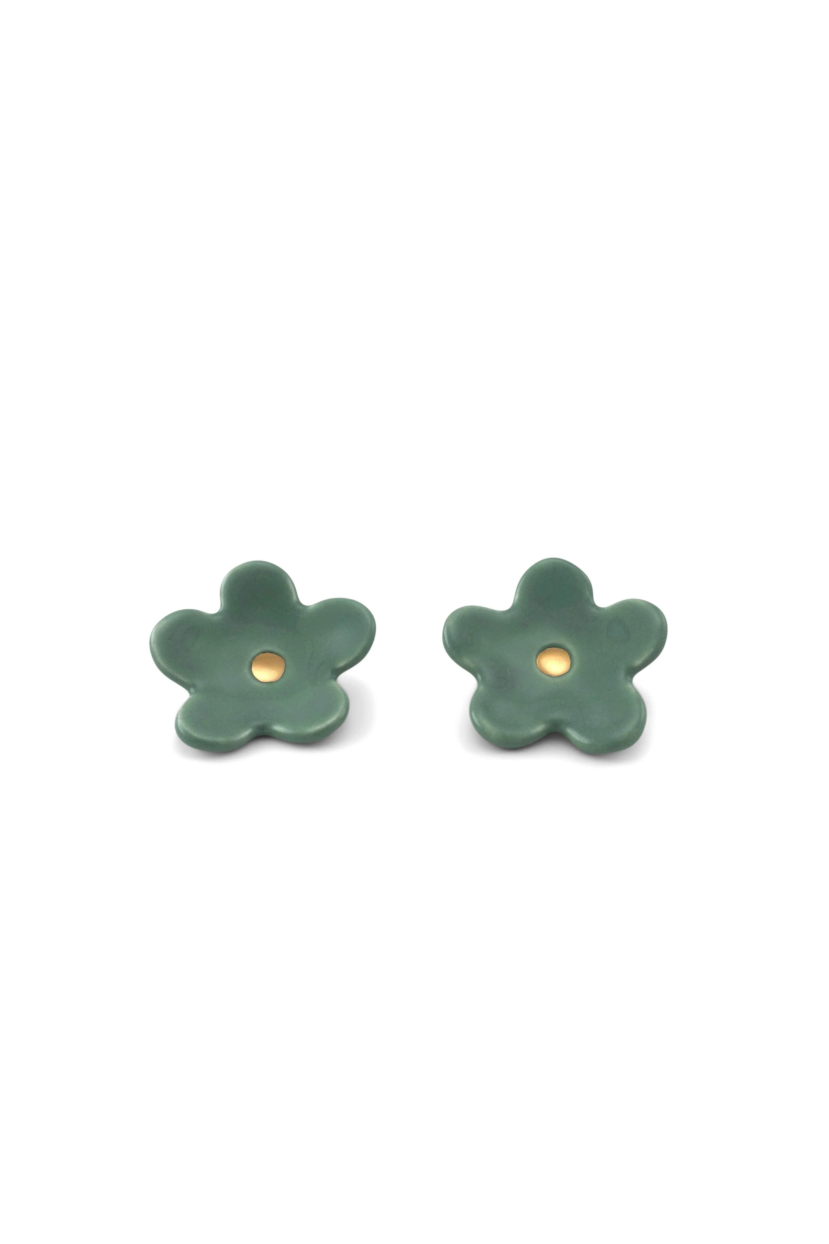 Flower Earrings - Sage