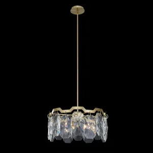 Four Light Pendant from the Piatta Collection in Brushed Brass Finish by Allegri