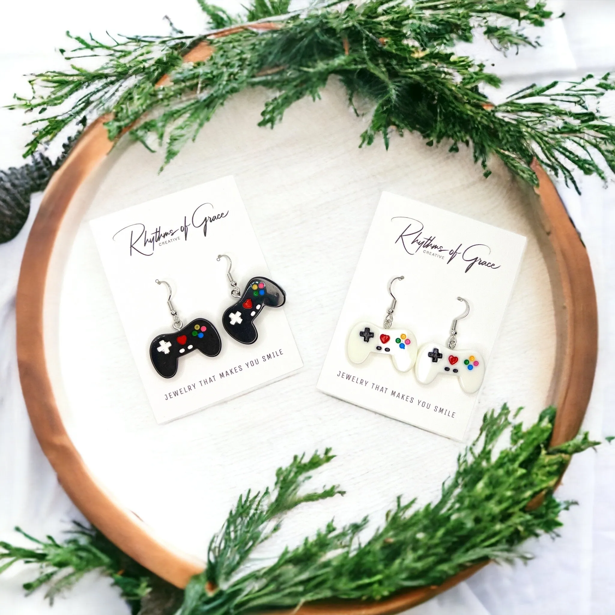 Game Controller Earrings - 90’s Retro, Gamer Earrings, Gaming Consoler, Cartoon Character, Controller Earrings, Handmade Earrings