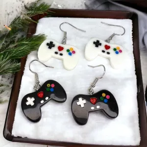 Game Controller Earrings - 90’s Retro, Gamer Earrings, Gaming Consoler, Cartoon Character, Controller Earrings, Handmade Earrings