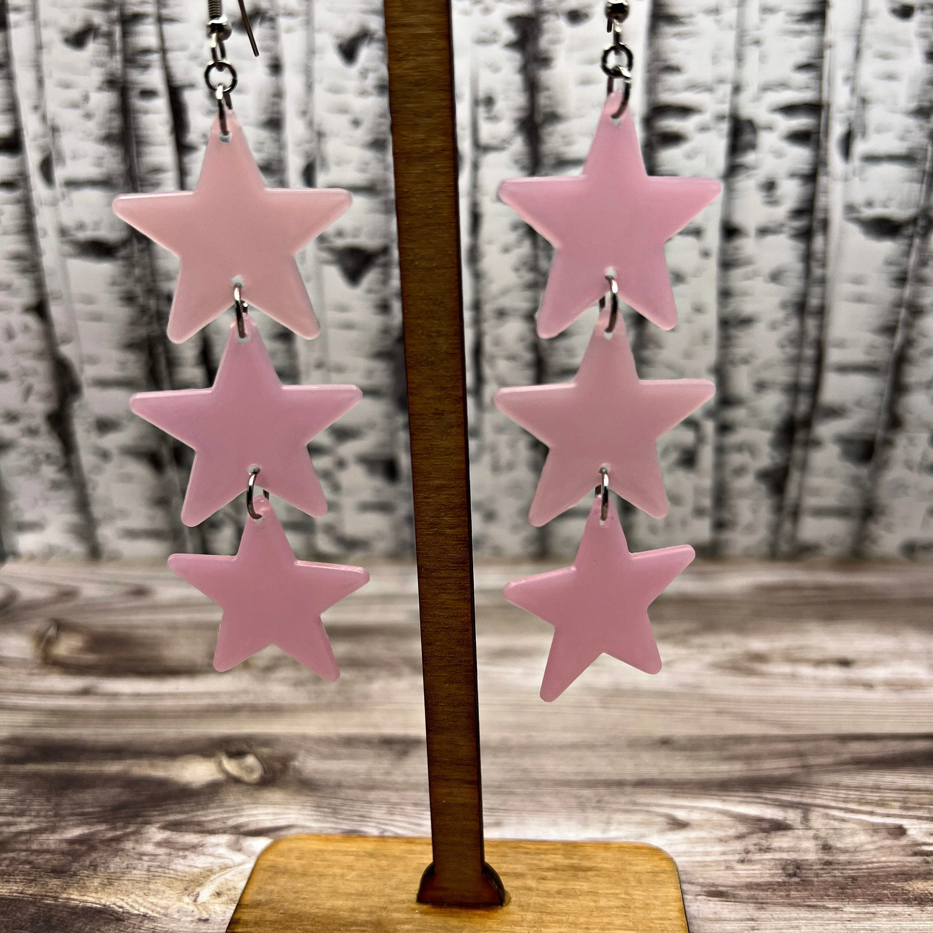 Glow in the Dark Stars, 90s Kid Retro Stainless Steel  Earrings, Hypoallergenic Gift