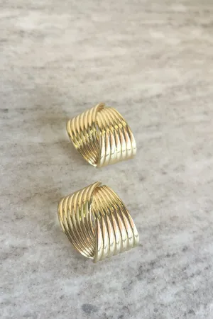 Gold Twisted Earrings