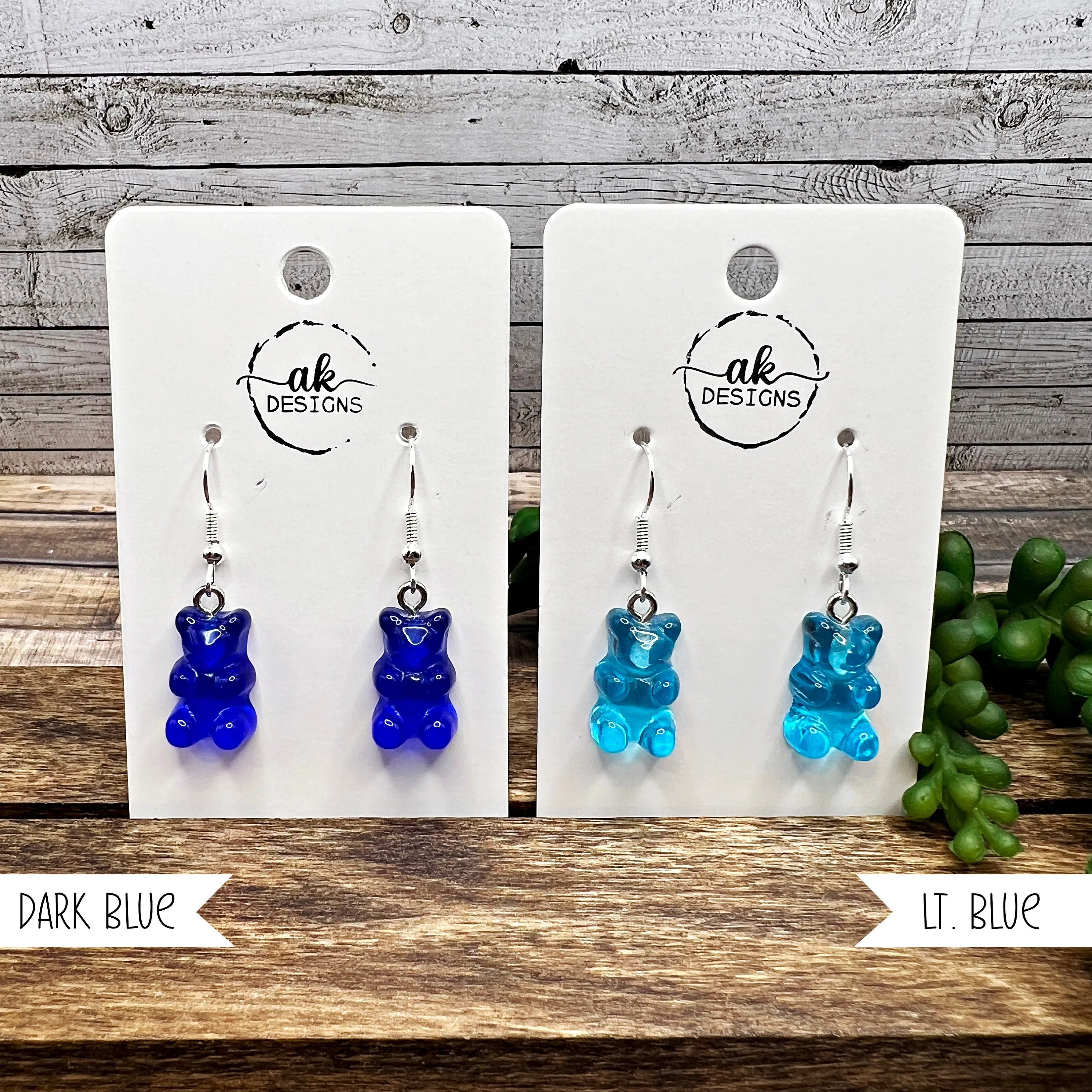 Gummy Bear Miniature Candy  Earrings, Hypoallergenic Colorful Food Gift - Clearance