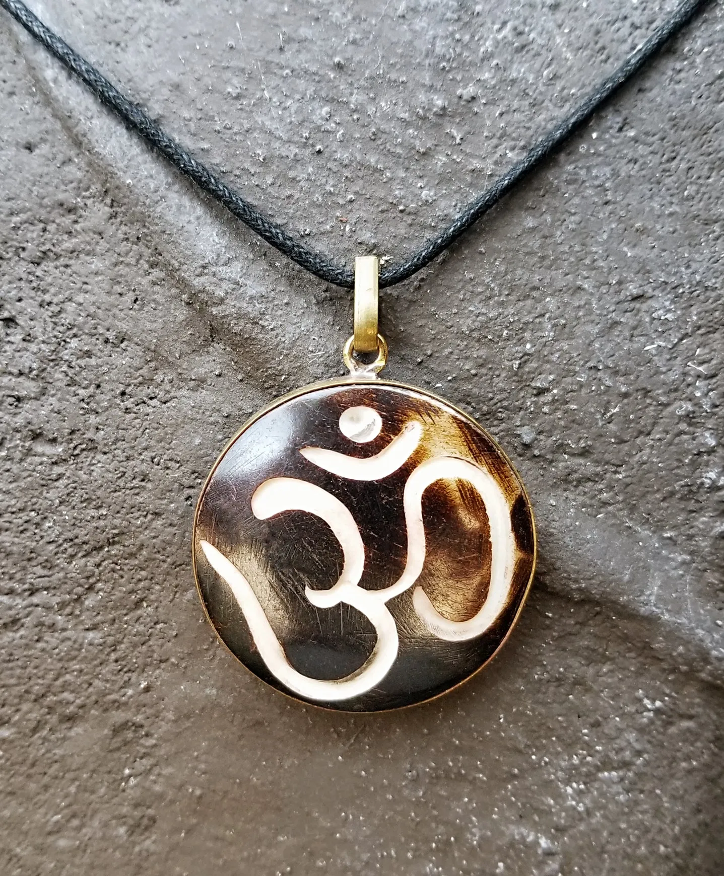 Hand Carved "Om" Necklace