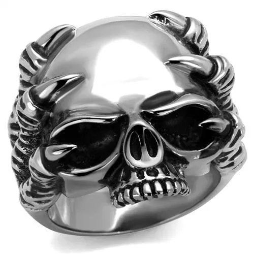 Jet Skull Epoxy Ring