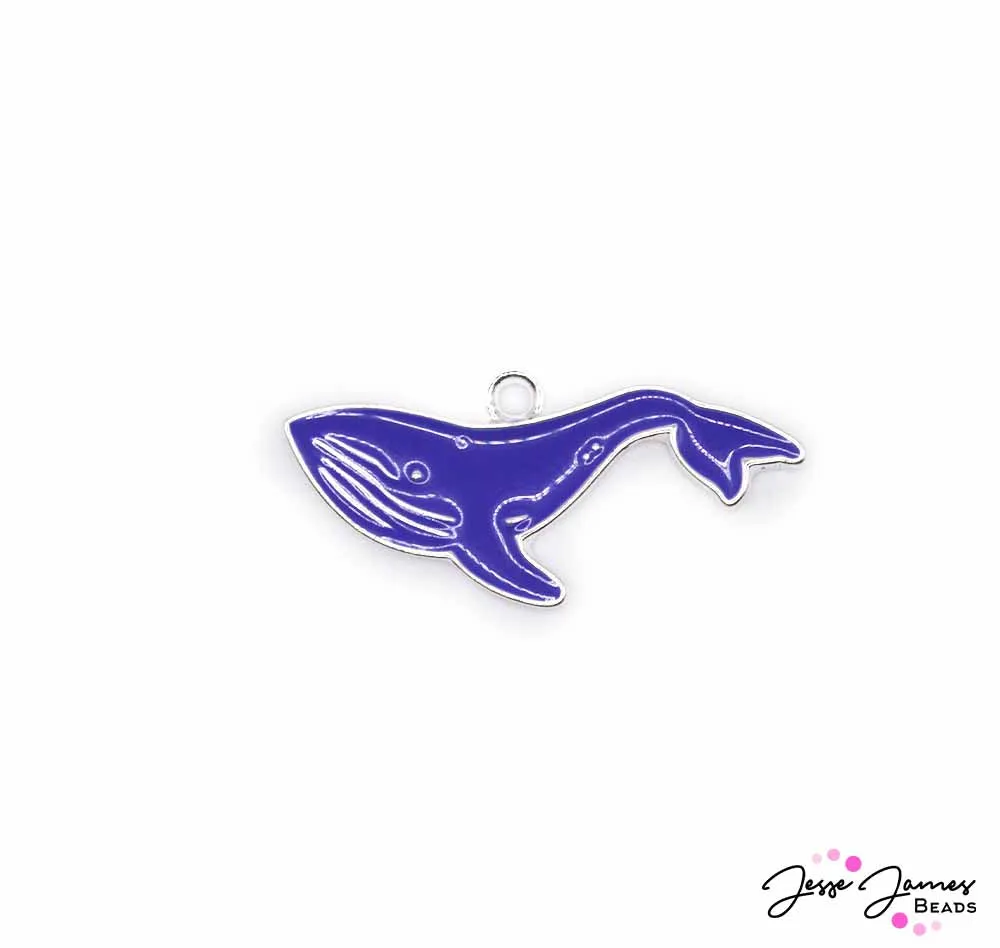 JPhresh Designs Purple Humpback Whale Charm