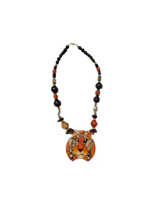 Lee Sands Wooden Lion Necklace