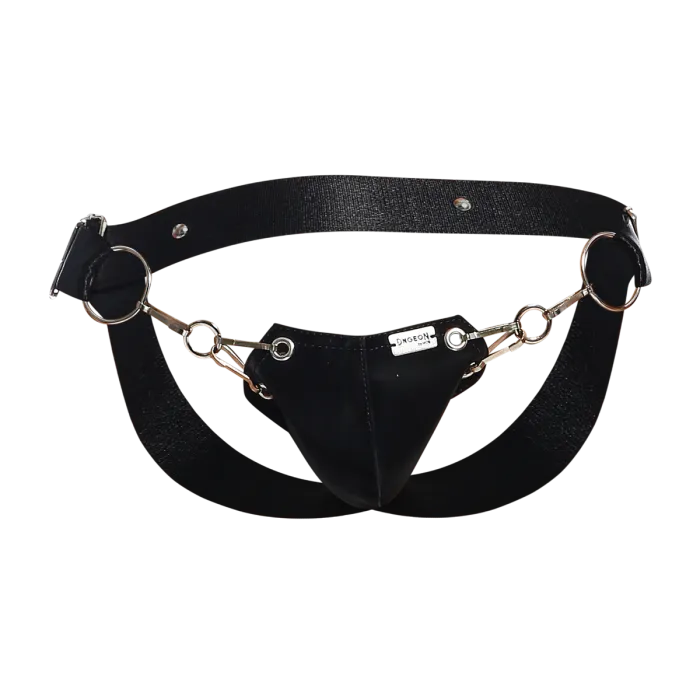 Male Basics Dngeon Snap Ring Mounted Penis Cup Jockstrap Mamba One Size