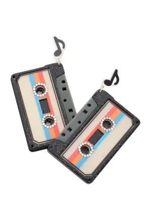 Music Cassette Dangle Earrings