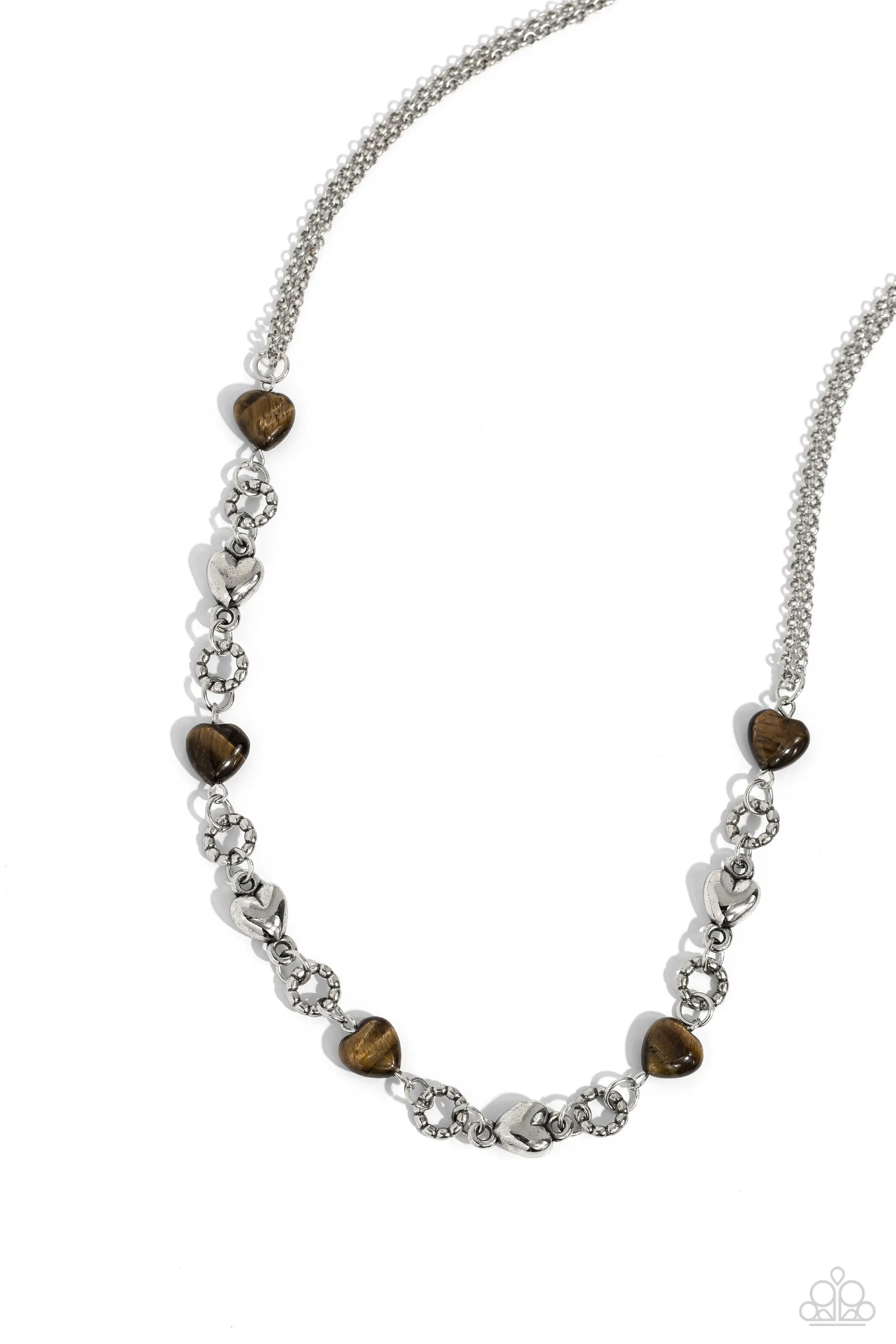 Necklace My HEARTBEAT Will Go On - Brown SET42