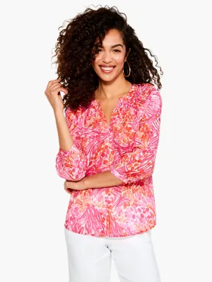 Nic   Zoe Watercolor Petals Top