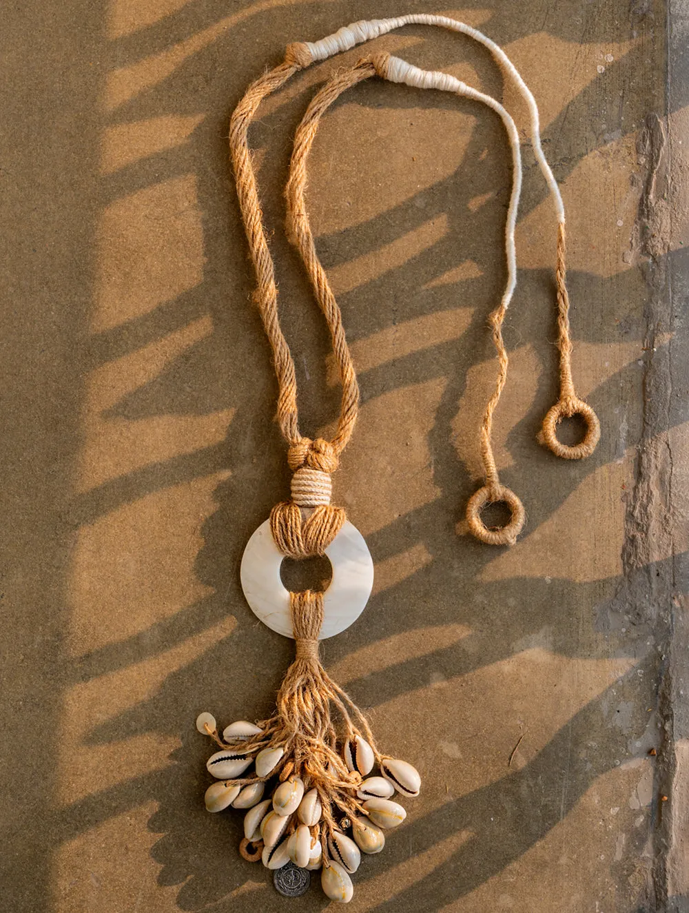 Oval - Seashell & Jute Harmony Necklace