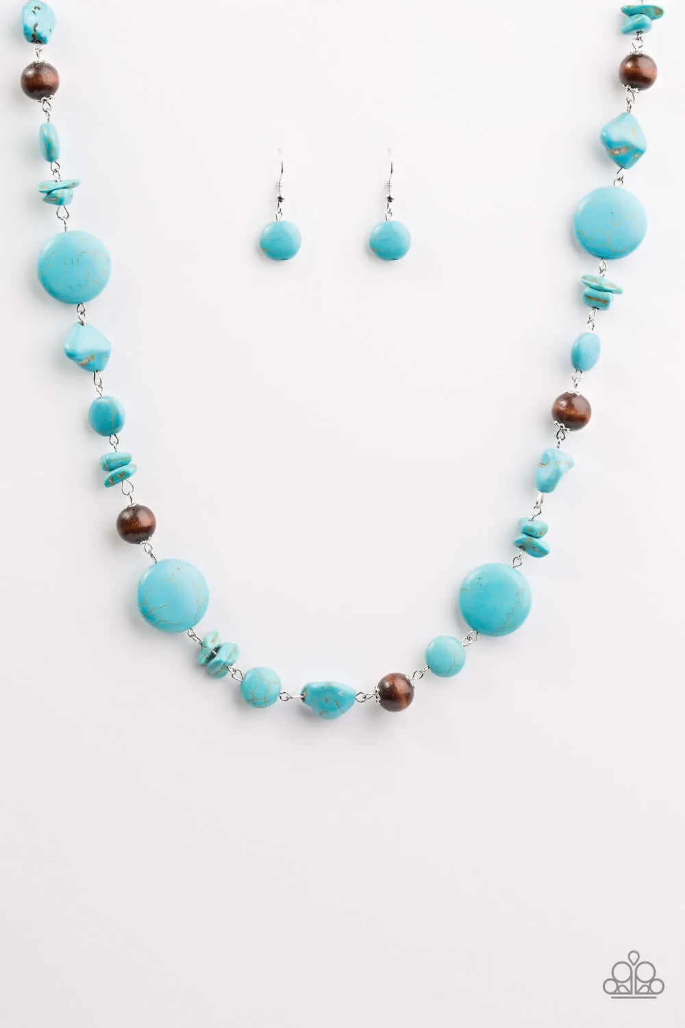 Paparazzi Accessories  - Canyon Collection Blue Necklace- #N866 Peg