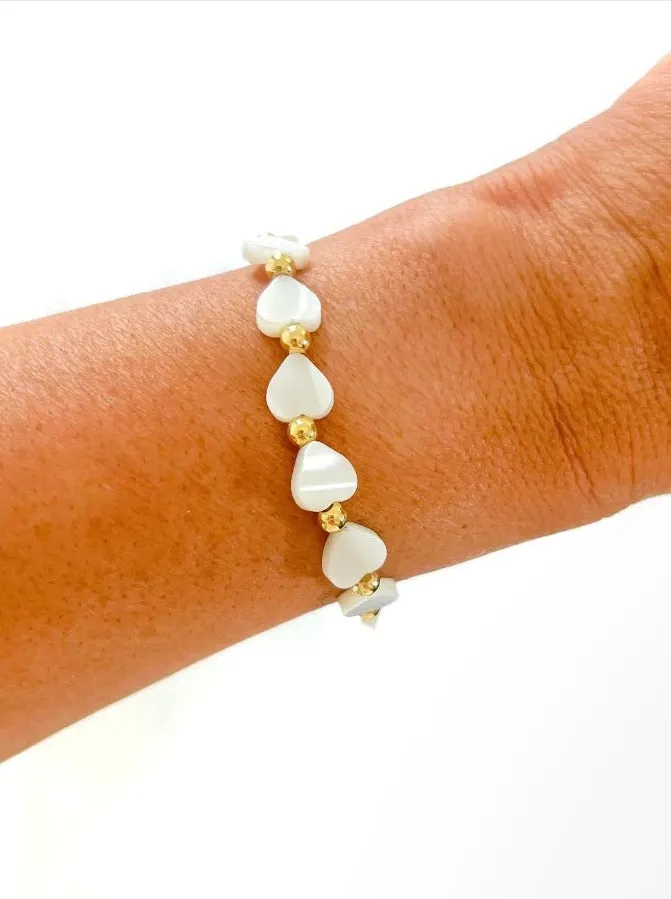 Pearly Hearts Bracelet