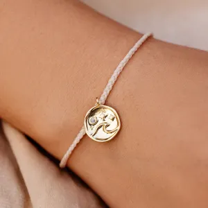 Pura Vida Crystal Wave Coin Bracelet- Vanilla