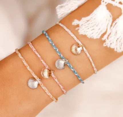 Pura Vida La Concha Charm Bracelet- Blue