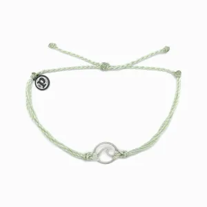 Pura Vida Silver Wave Charm Bracelet- Mint