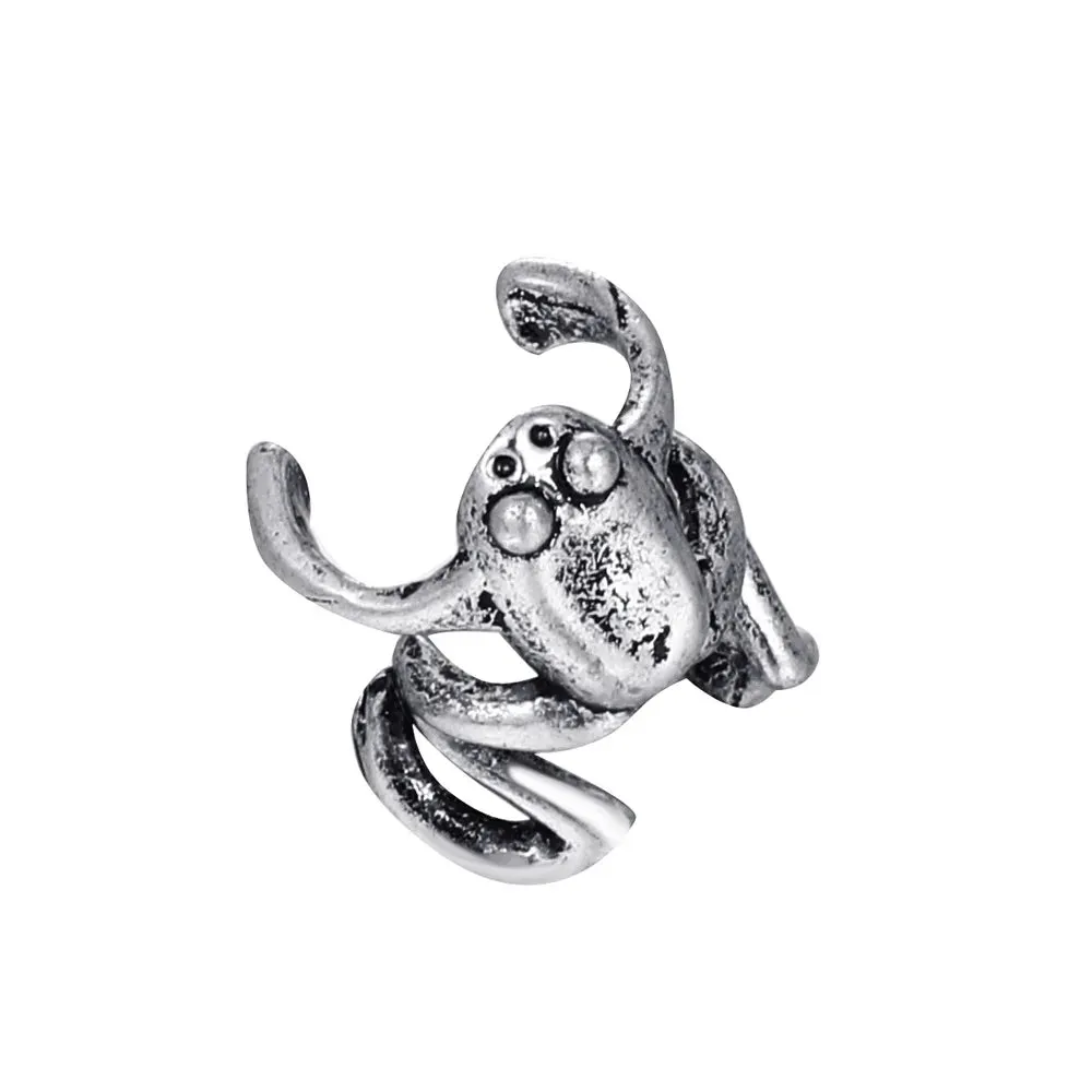 Retro Frog Animal No Piercing Ear Bone Clip Ladies Toad Metal Punk Fashion Men Couple Commemorative Earrings Gift