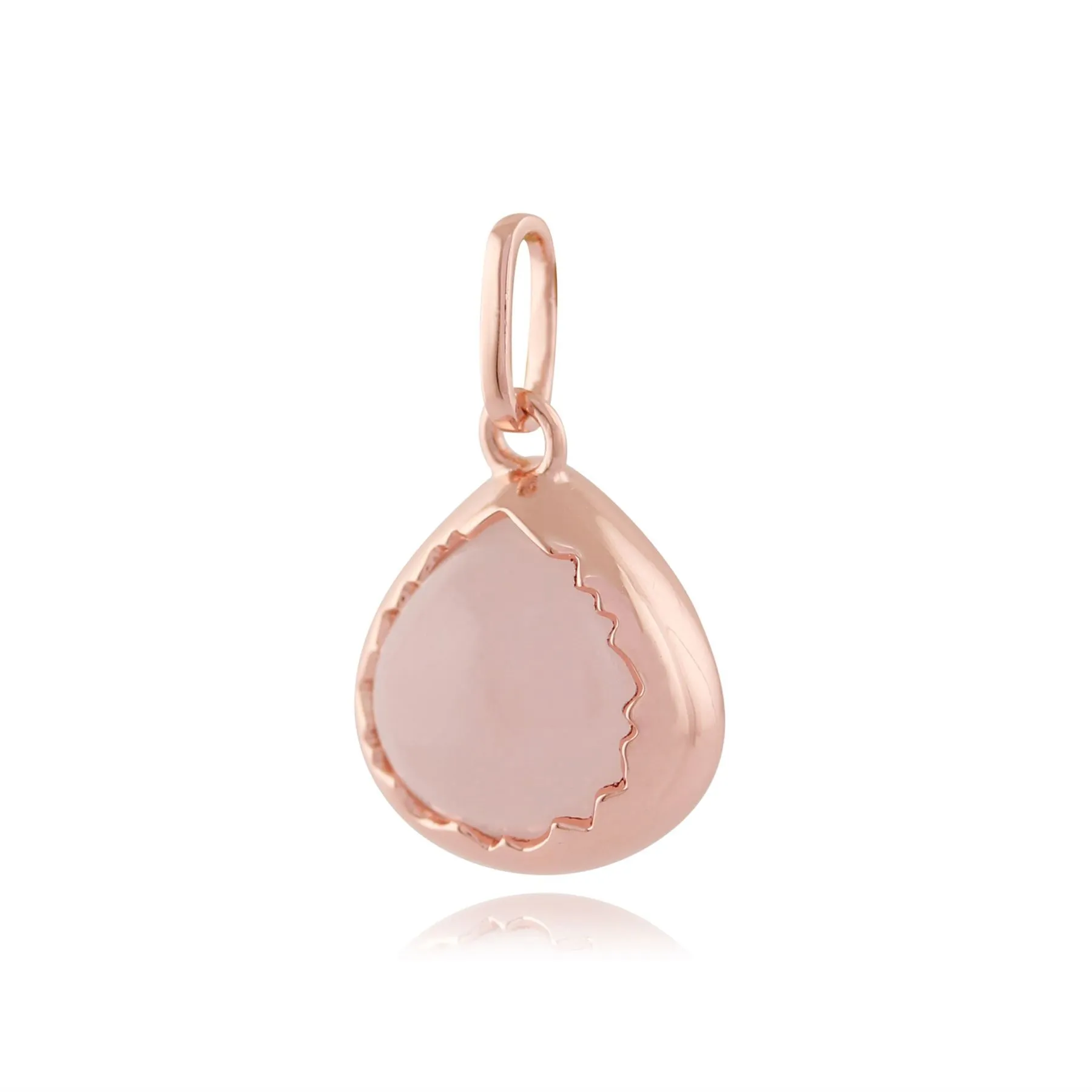 Rose Quartz "Diantha" Pastell Anhänger Halskette in 9ct Rosen Gold Beschichtet Sterlingsilber